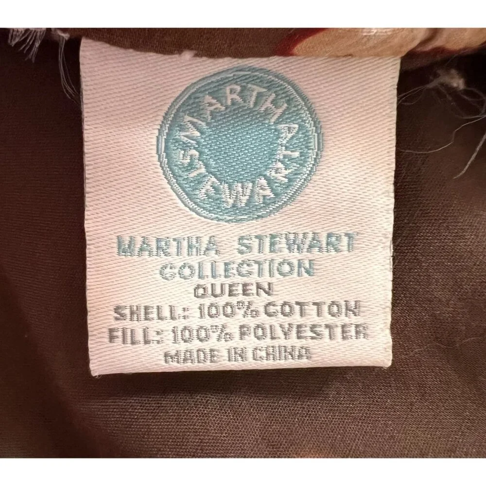 Martha Stewart Queen Size Floral Comforter Floral Print Comforter In Earthy Tone